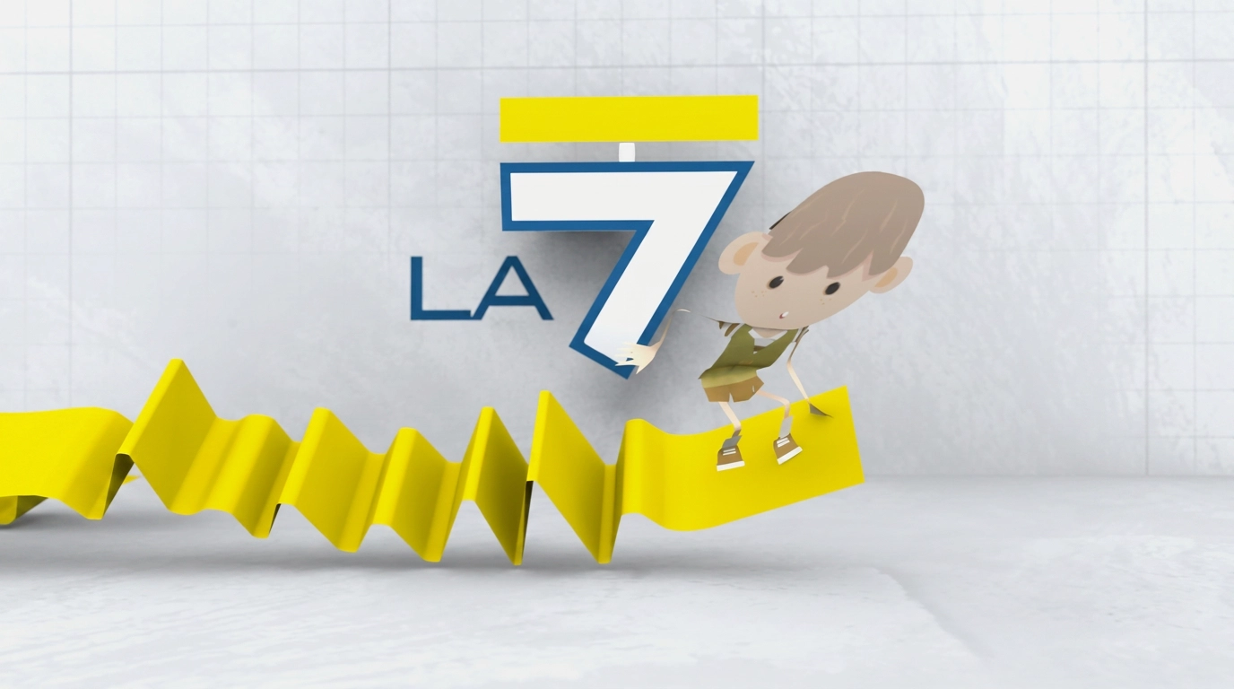 LA7 e Minori — pop-up book detail, page spread