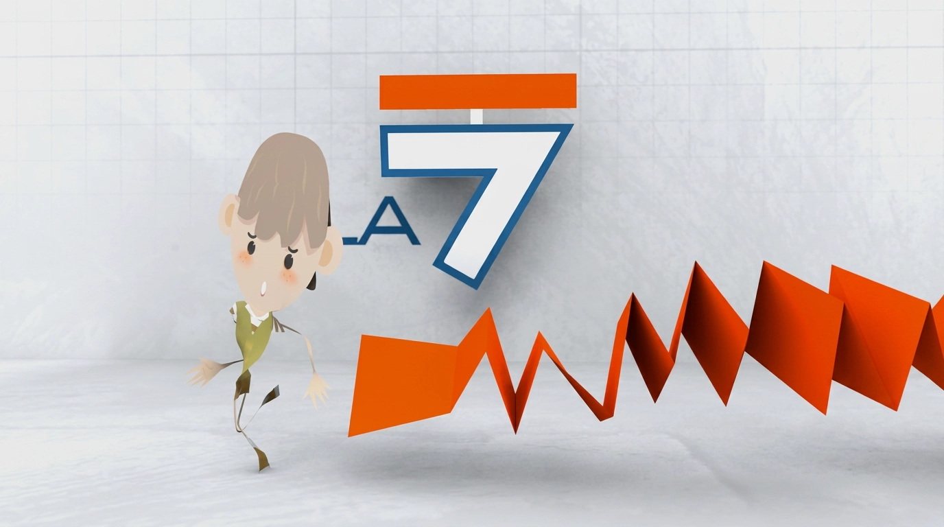 LA7 e Minori — 3D animation still, character indoor scene