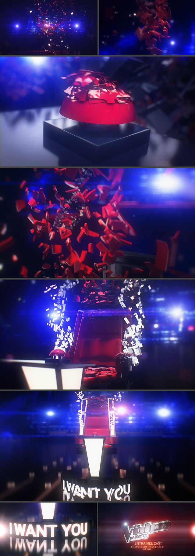 The Voice — story sequence composite showing animation progression