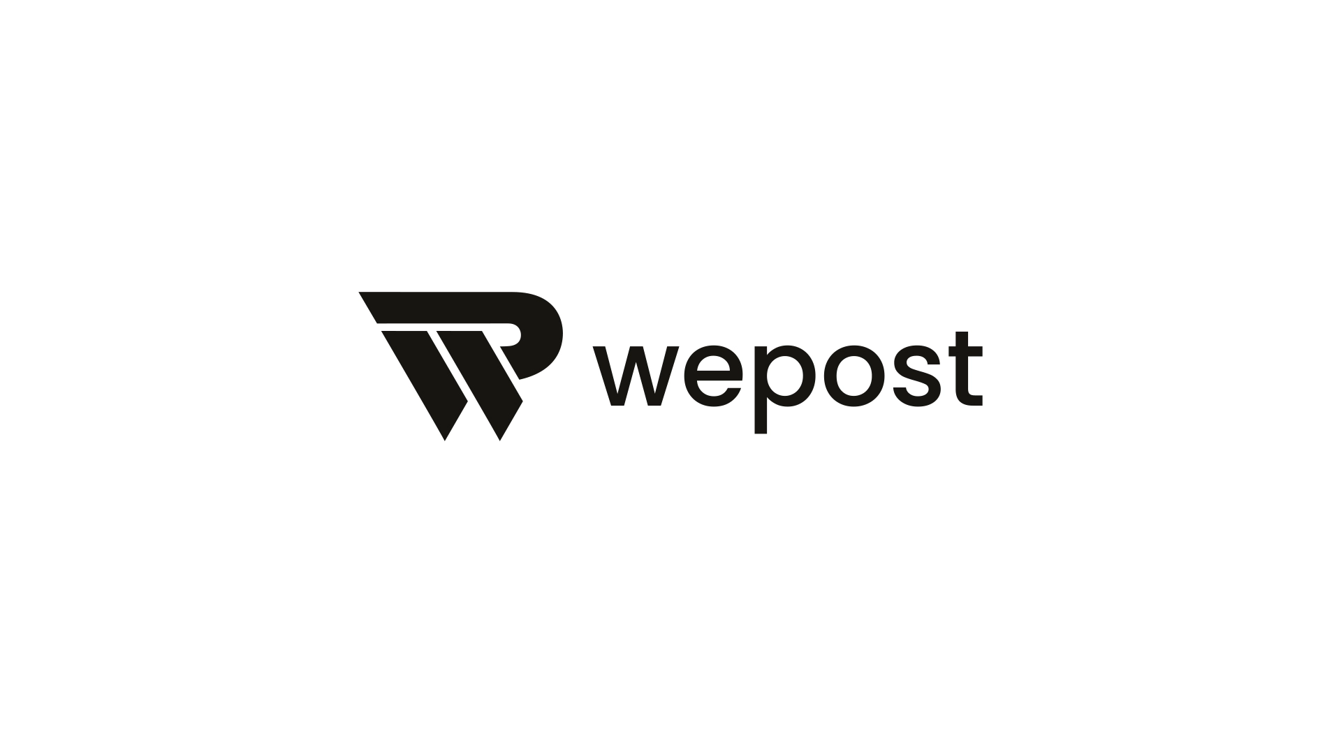 WEPOST horizontal logo lockup on white